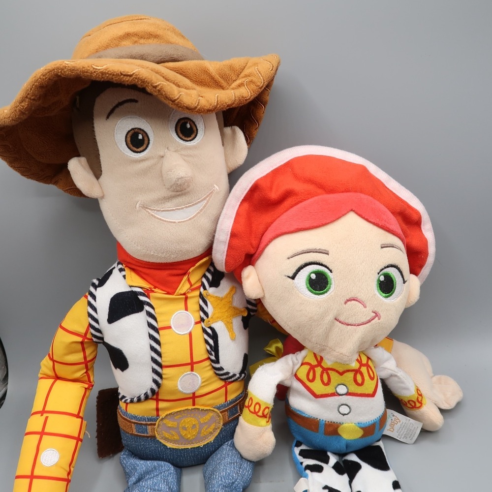 Disney Toy Story 25" Woody And 16" Jesse Plush Soft Doll Stuffed Lot Set - Picture 1 of 9
